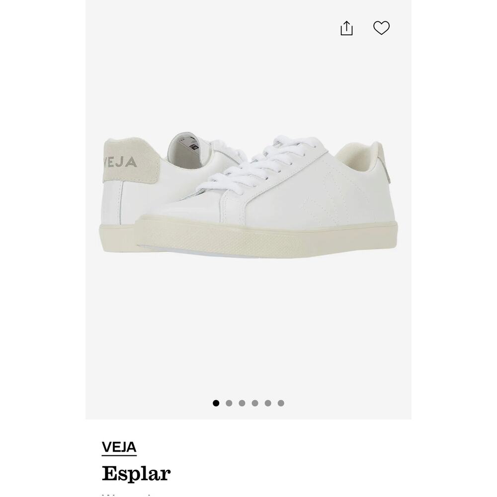 Veja Esplar White Extra White Casual Sneakers Size 6 / 37 NWT - Picture 5 of 9